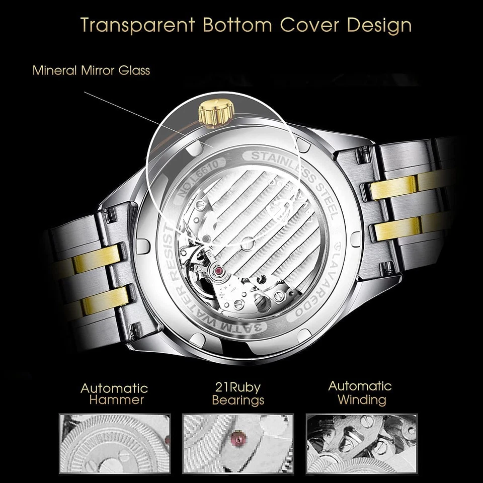 Reloj Relojes De Hombre Sport Para 男式 Elegantes Dorados Deportivo en Ofertas 美国 — 第 3/4 张图片