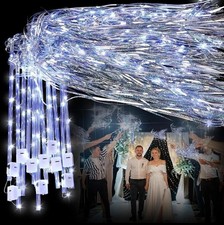 Wedding Wands Ribbon Streamers with Bells LED Fairy Light Wands Glow - 48 PCS