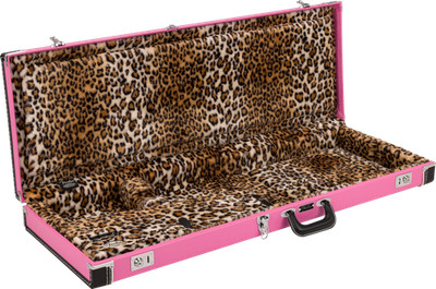 Fender Joe Strummer Pink and Leopard Print Hard Case for Stratocaster/Telecaster