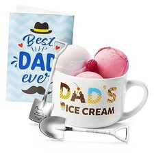 Father Ice Cream Bowl Gift Set  s Ice Cream Bowl Engraved Shovel Spoon Set Dad