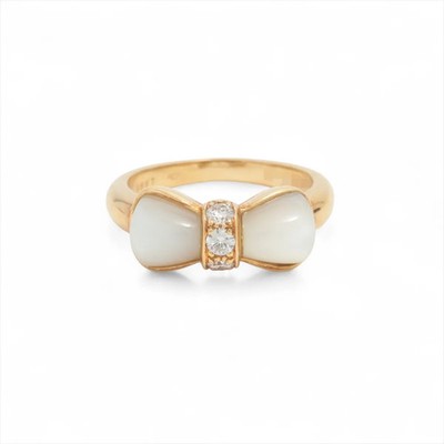 Van Cleef & Arpels Noeud Papillon Muscheln Diamant Ring 18Kt (YG) 4,5g 0CT12