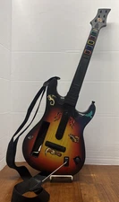Nintendo Wii Red Octane Sunburst Guitar Hero Controller 95455.805 W/ Strap
