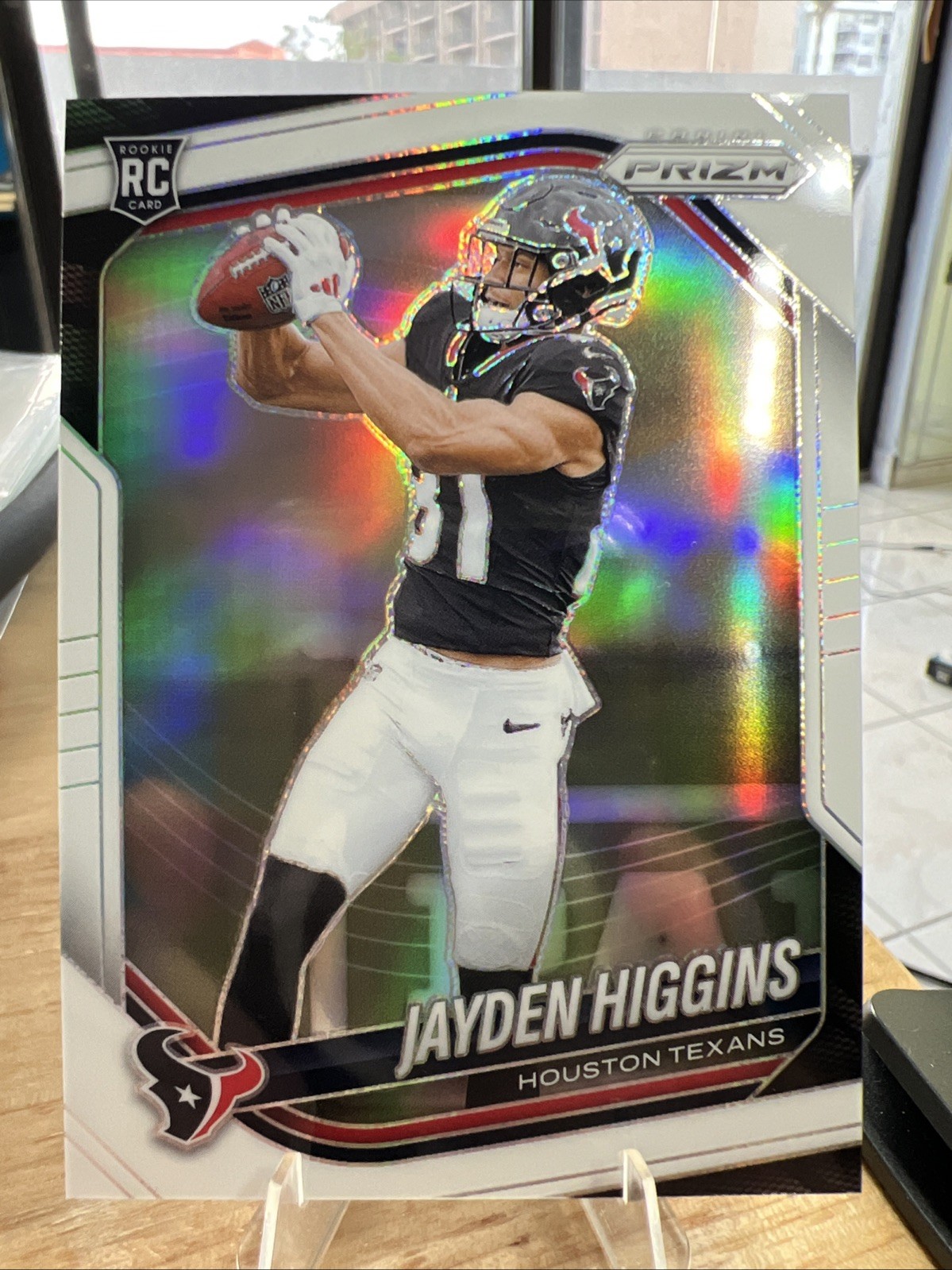 2025 Panini Prizm - Rookies Jayden Higgins #376 White Prizm /35 (RC)
