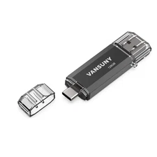 128GB USB Flash Drive 2 in 1 OTG USB 3.0 + Memory Stick with Keychain Dual Th...