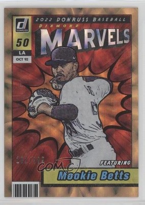 2022 Panini Donruss Marvels 101/999 Mookie Betts #M-3 0m5g