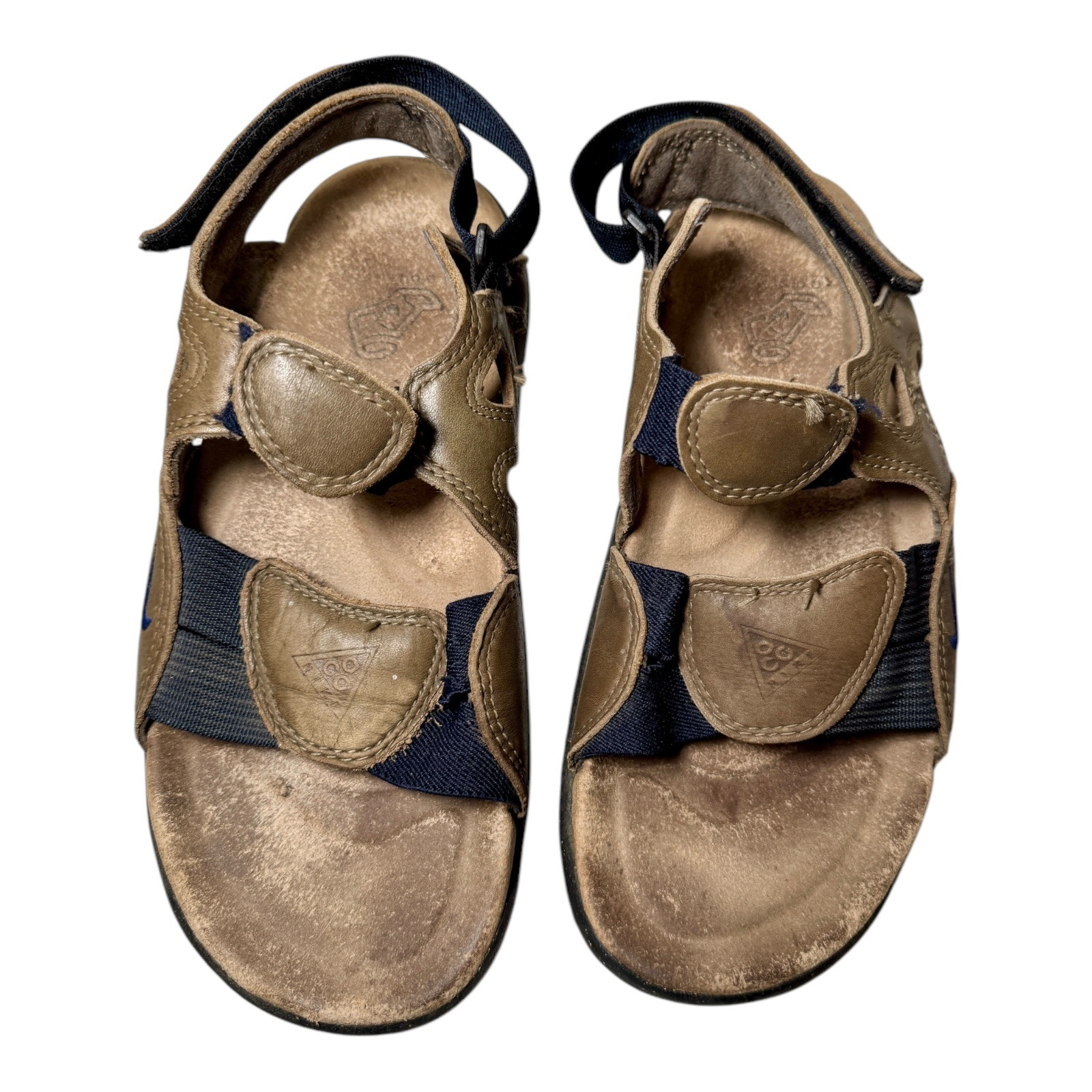 Vintage Y2K Nike ACG Leather Sandals Adjustable Straps Brown Men’s 8 thumbnail 2