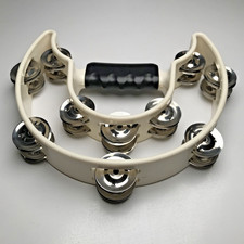 Half Moon White Tambourine
