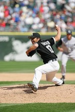 Shingo Takatsu Chicago White Sox pitches v the Kansas City Royals - Old Photo 2
