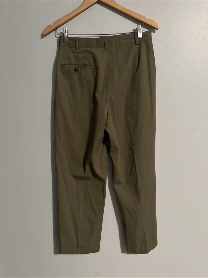 Мальчика размер 18 Michael James твердого зеленый плиссированные спереди платье брюки школьной формы - Изображение 3 из 4