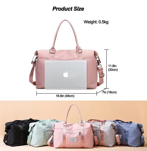Womens Duffel Bag for Travel Carry on Bags for Airplane Waterproof Sports Tot... - Picture 6 of 6
