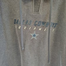 Dallas Cowboys NFL Equipment Reebok Heavyweight Hoodie Gray Men Size 2XL