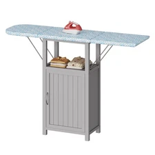 Ironing Board with Storage Cabinet, Folding Ironing Board with Extra Storage,...