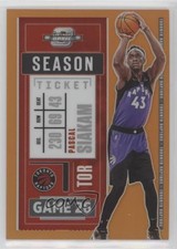 2020 Panini Contenders Optic Season Ticket Orange Prizm 27/49 Pascal Siakam s3g