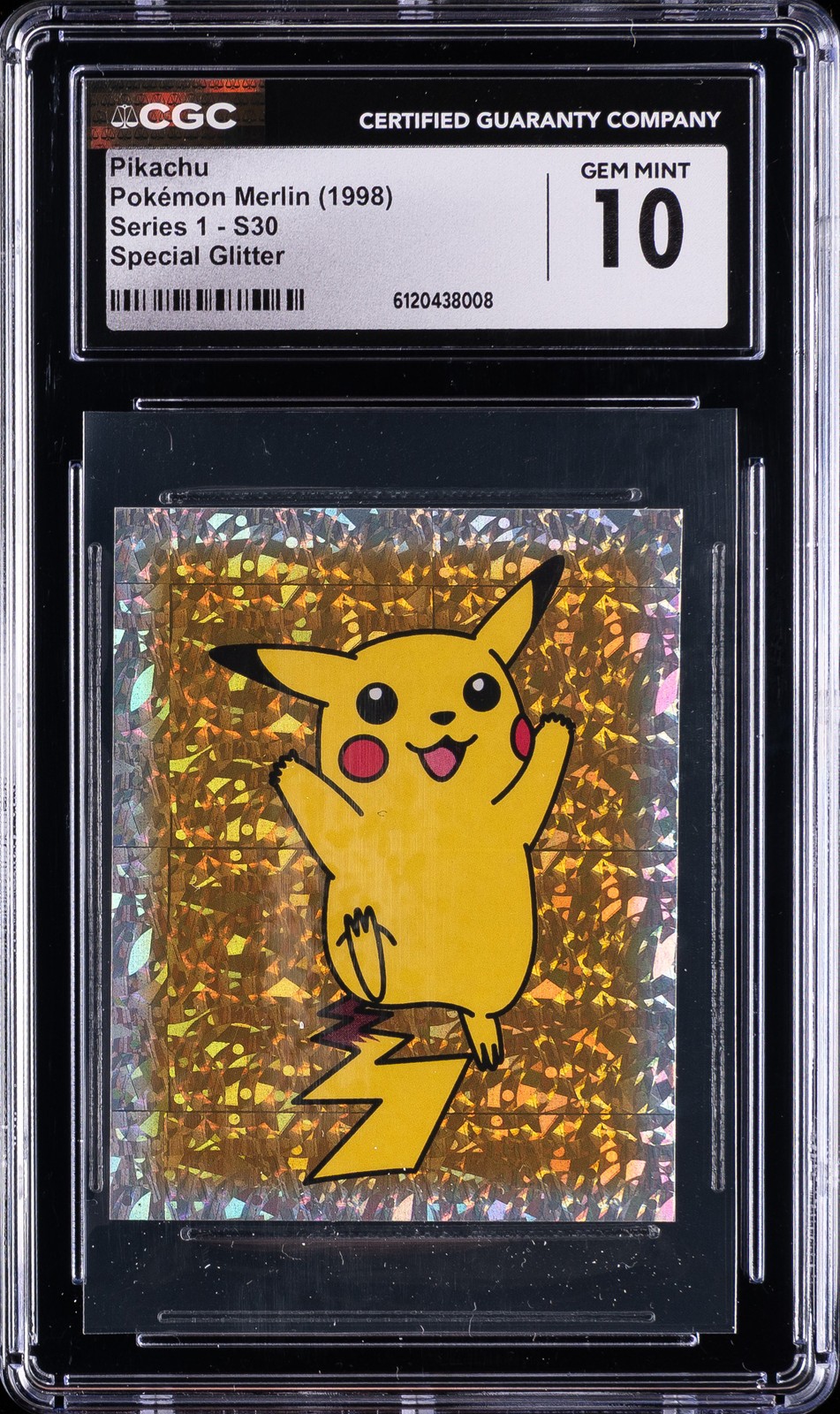 1998 POKEMON MERLIN SERIES 1 SPECIAL GLITTER #S30 PIKACHU CGC 10 GEM MINT