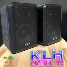 KLH Model 45 3-Way Speaker Indoor/ Outdoor  Bookshelf  / Tested and Sound Great!