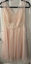 Vintage Shadowline Women  s Size S Peach Nightgown EUC