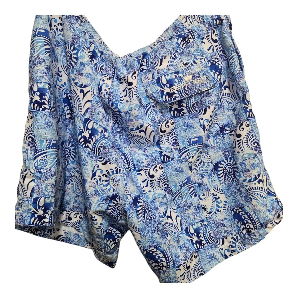 Bertigo Bañador Hombre Talla Grande Azul Blanco Estampado Cordón Playa Playa Foto 2 de 4