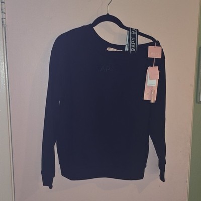 BAPY by A Bathing Ape Women's Black Cotton Pullover Sweatshirt XS New with Tags