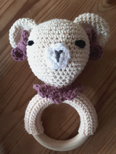 Greifling Babygreifling Babyrassel Babyspielzeug Handarbeit Bärchen