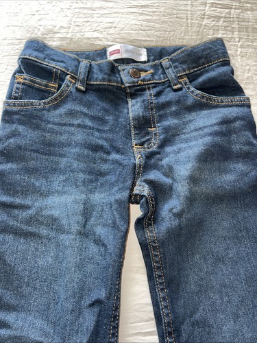 Wrangler classic boot denim jeans boys sz 8 slim Dark Wash Adjustable Waist - Picture 4 of 11
