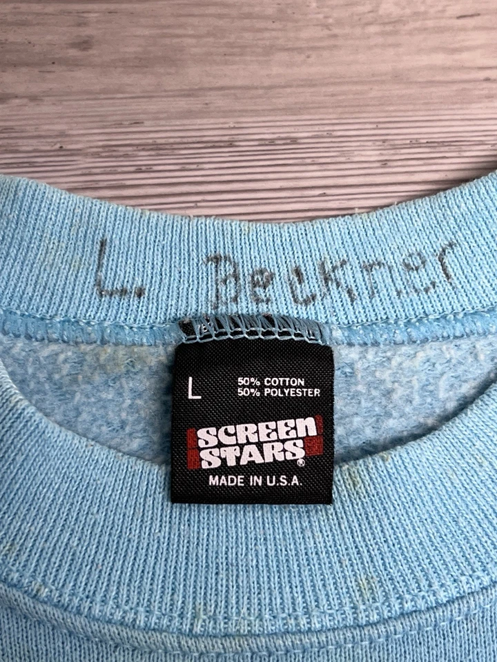 Vtg 90s Kitty Cat Crewneck Sweatshirt Medium Grandma Core Cats Hearts USA Made L - Image 4 of 4