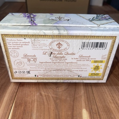 SAPONIFICIO ARTIGIANALE FIORENTINO LEMON SCENTED SOAPS 3 & Large Lavender Bar - Picture 3 of 6
