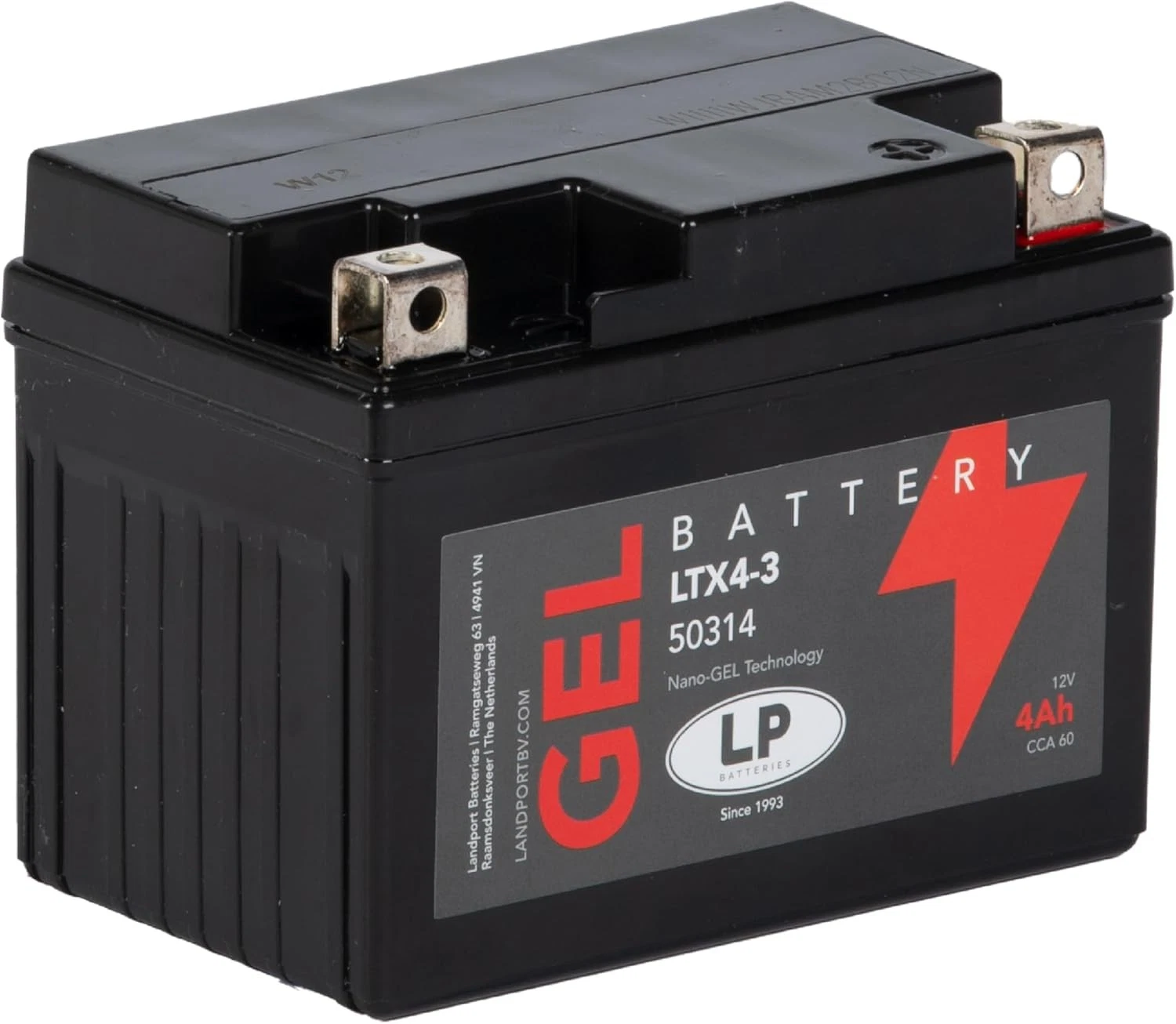 Motorbike LTX4-3 Ready To Use Starter LP Battery 12Volt, 4Ah With Gel Technology