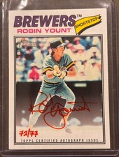 2026 Topps Heritage Robin Yount Red Auto #72/77