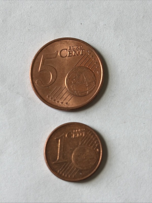 2004 Germany Euro Coins-5 and 1 Cents-Circulated