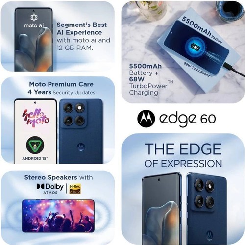 MOTOROLA Edge 60 5G (Gibraltar Sea 256GB 12GB RAM) Dimensity 7400Global Version. - 第 5/8 張圖片