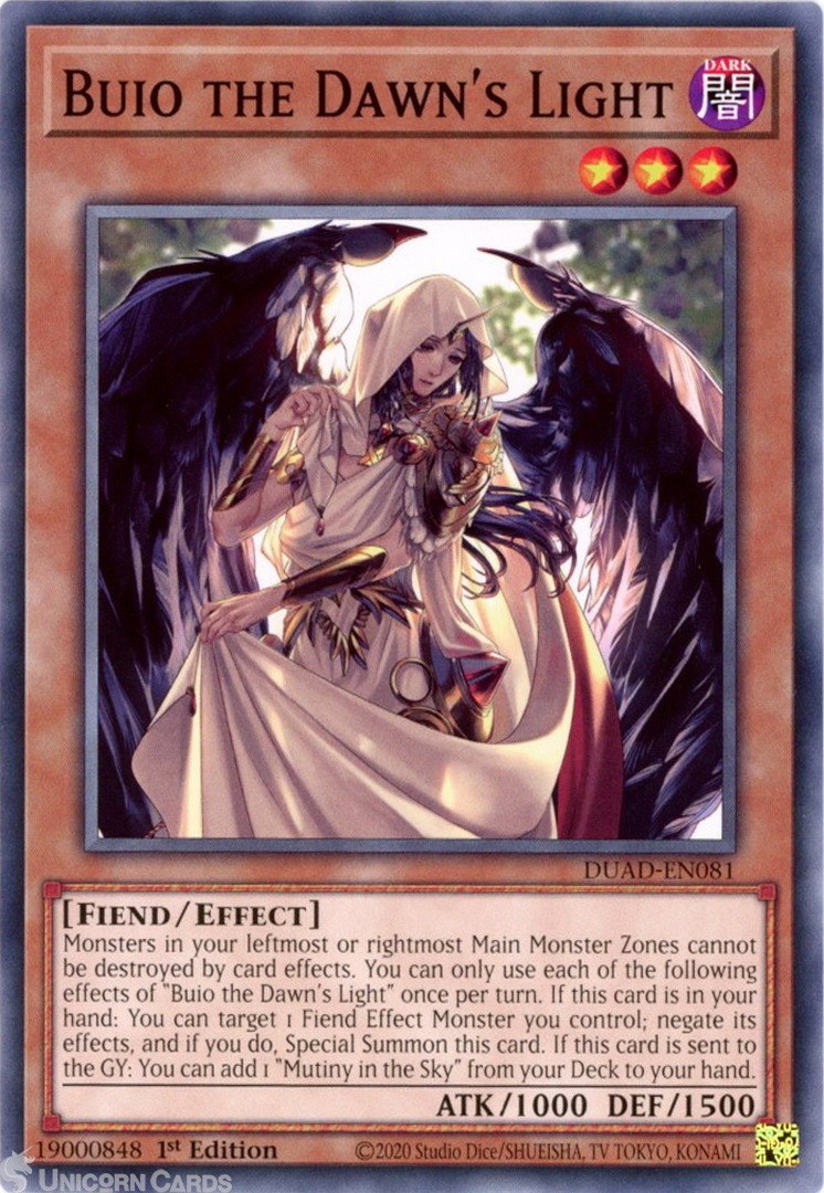 DUAD-EN081 Buio the Dawn's Light : Common 1st Edition Mint YuGiOh Card