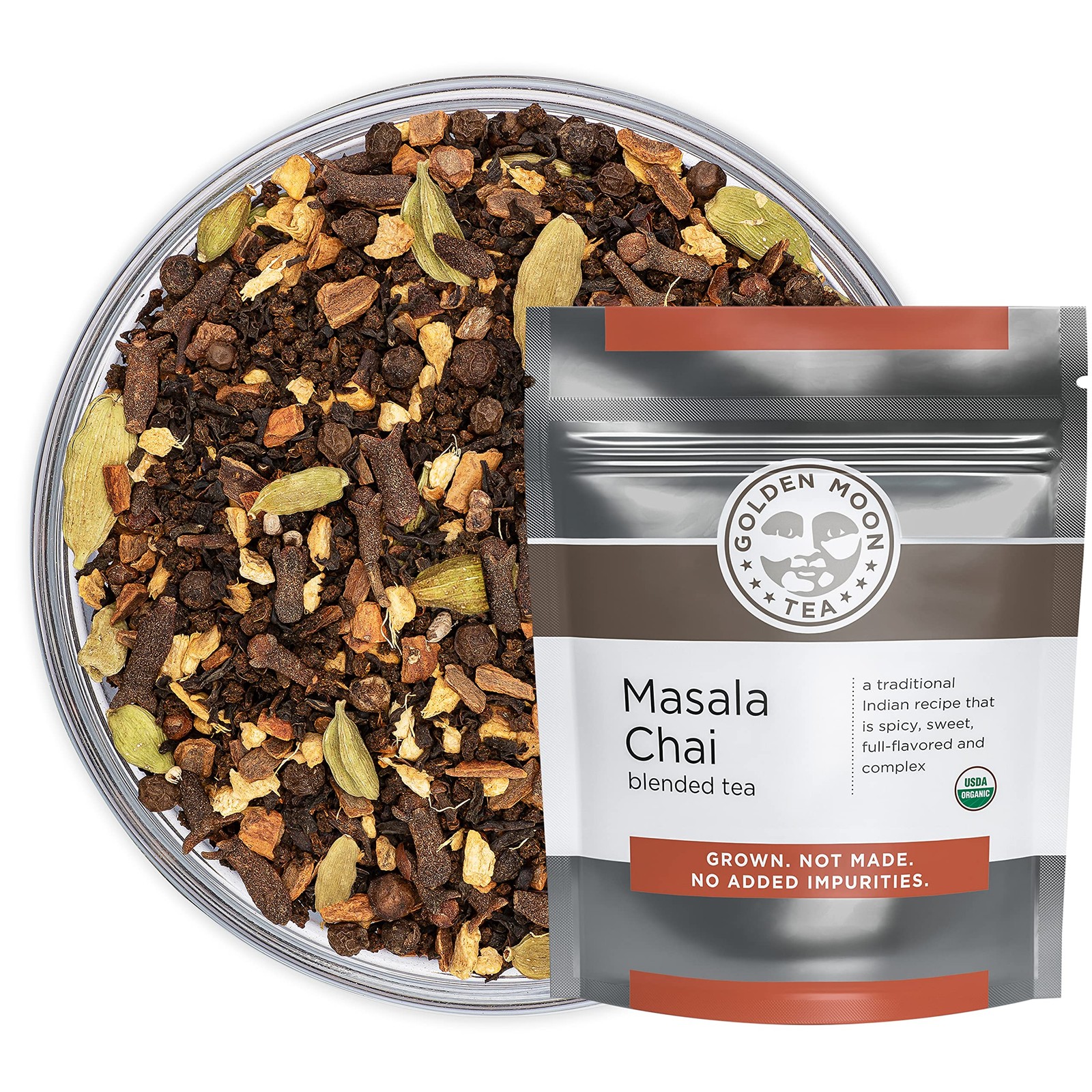 Golden Moon Tea, MASALA CHAI TEA, 181 Servings, Authentic Original Organic Re...
