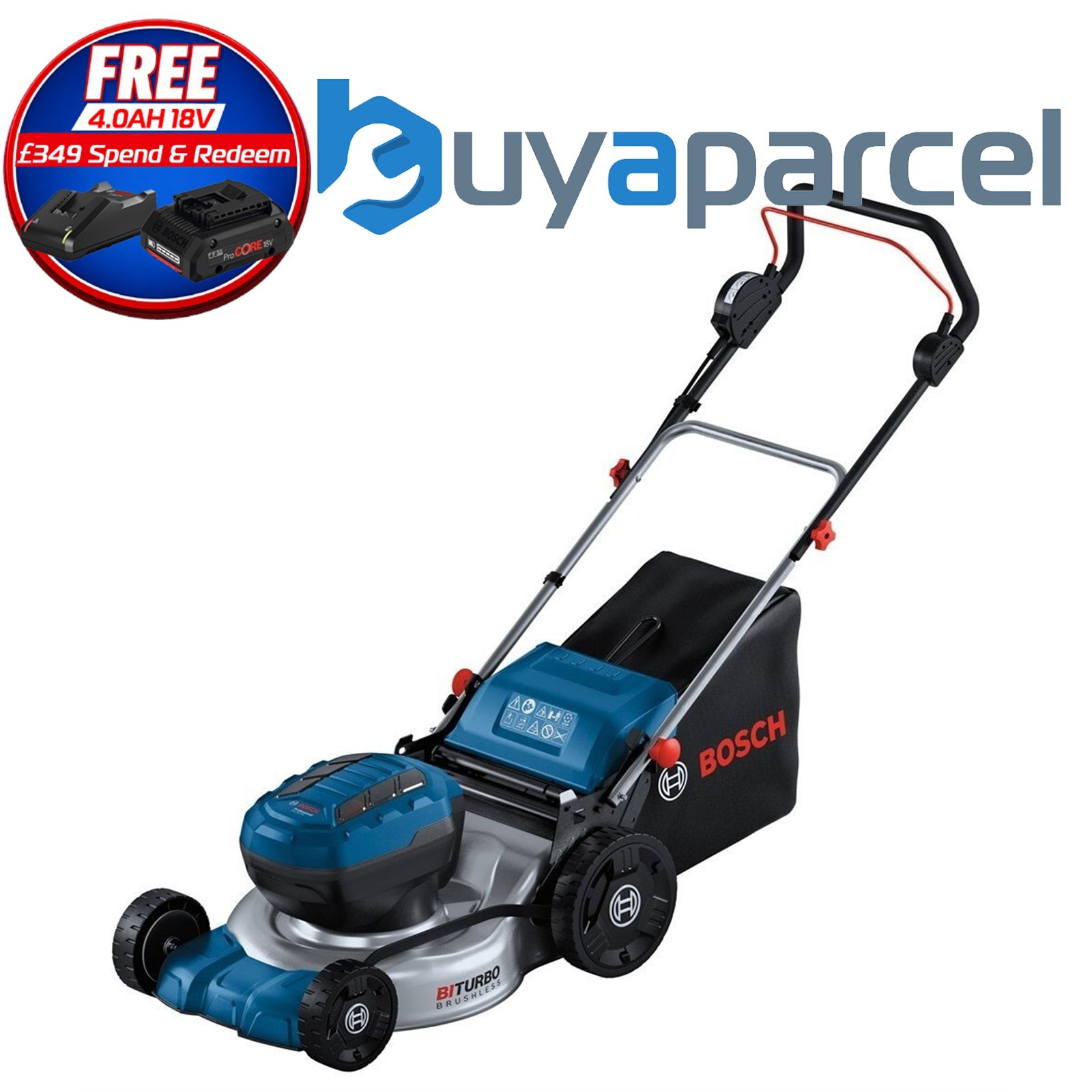 Bosch GRA 18V2-46 2 X 18V BITURBO Cordless Lawn Mower Bare Tool 06008C8000