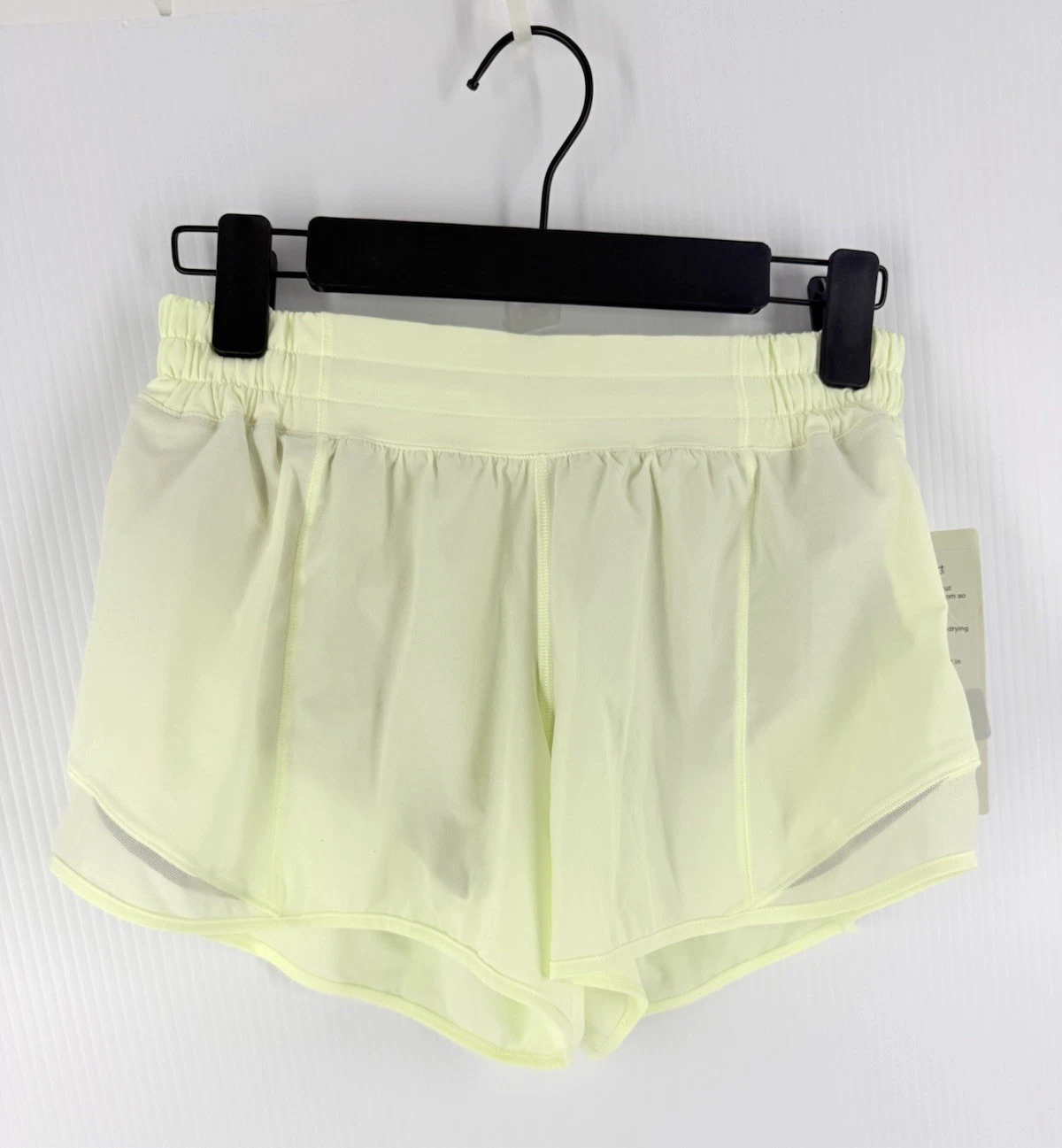 Lululemon Hotty Hot LR Lemon Track Running Shorts 4" Athletic Activewear Women 6