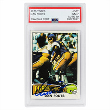 1975 Topps Dan Fouts #367 PSA NM 7 AUTO 10 Cert #99127997