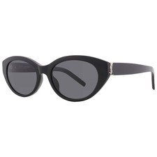 Saint Laurent Black Oval Ladies Sunglasses SL M148 001 54 SL M148 001 54