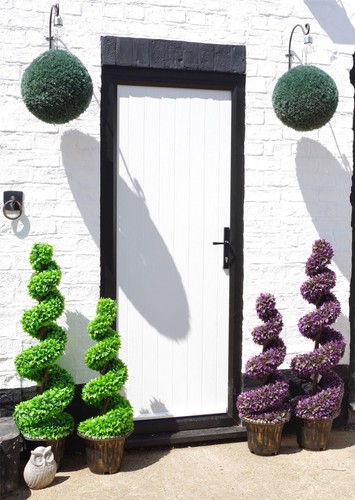 Large Artificial Spiral Tree Topiary with Decorative Planter 90cm Green - Picture 4 of 11