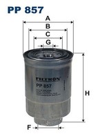 Filtron PP 857 Kraftstoff Filter FüR BMC , Ford, Ldv, Nissan