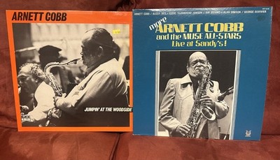 Lot of 2 Arnett Cobb LPs - Jumpin' At The Woodside & More AC Live At Sandy's