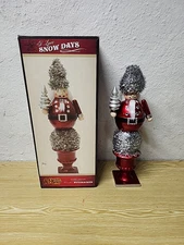 CRACKER BARREL Wooden Nutcracker I Love Snow Days Christmas Holiday Decoration