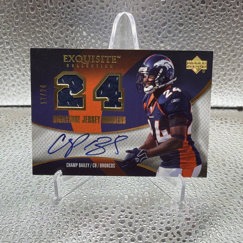 2007 Upper Deck Champ Bailey Game-used Patch Auto /24 Broncos