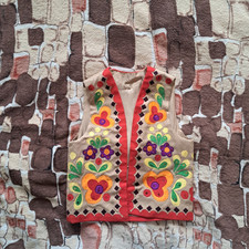Vintage Ukrainian vest. boho style vest hippie style vest floral pattern vest 17