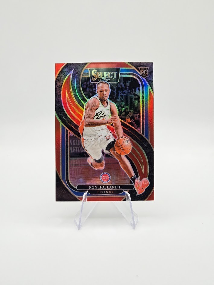 Ron Holland II 2024-25 Panini Select RC Premier Red Prizm SP /199 #198 Pistons