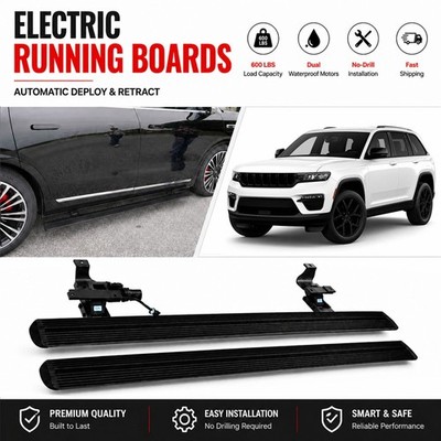Fits For Jeep Grand Cherokee 2022-2026 Electric Running Boards Auto Deploy