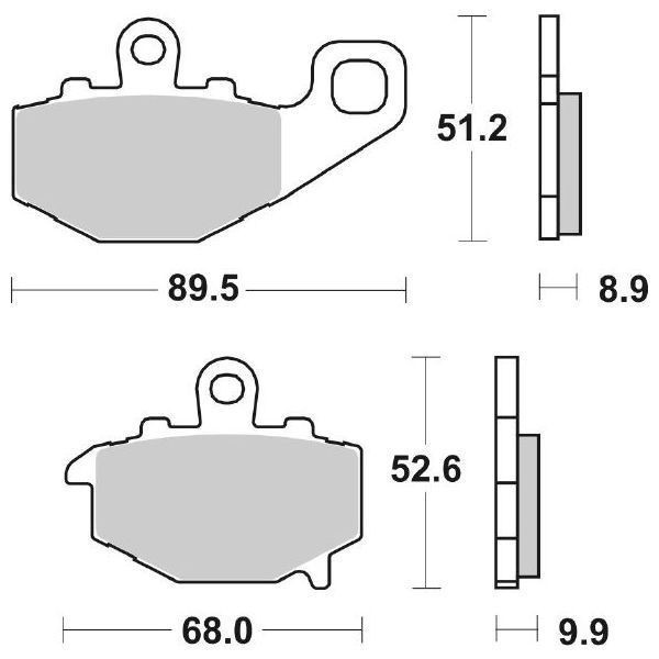 Kawasaki Z (ZRT00AAA-A1H>A3H A6F) 1000 SBS 687 BremsbeläGe 2003-2006-image