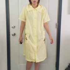 70s Yellow Nightgown or Robe with Roses