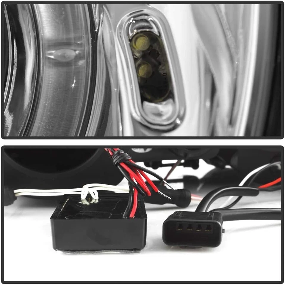 Se adapta a faros proyectores LED de doble halo para Mercedes-Benz Clase CLK W208 1998-2002 Foto 4 de 4