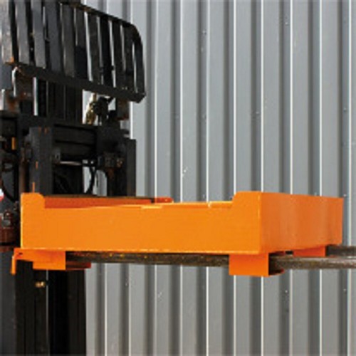 Arbeitsbühne Stapler TL 375 kg platzsparend zerlegbar - 2 Personen - Korb Orange - Bild 2 von 4