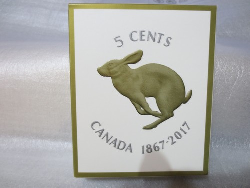 1867-2017 5OZ Big Coin Pure Silver 5-cent Rabbit Alex Colville Designs ...