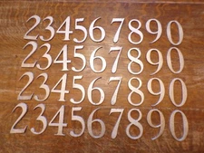 Lot Vintage Home Address Industrial Numbers Original Metal Arts Crafts Decor 3"